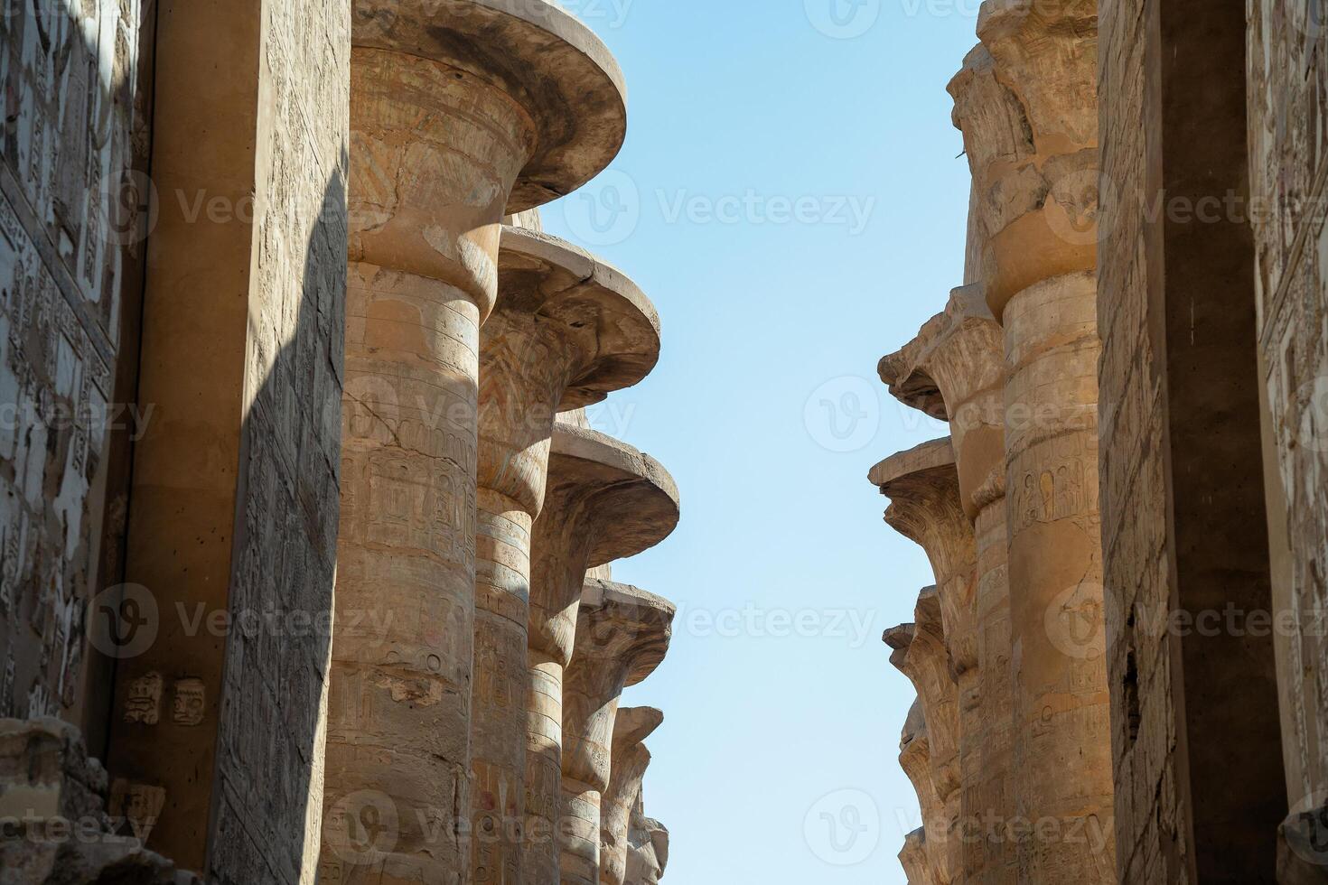 Ancient row of two columns luxore photo