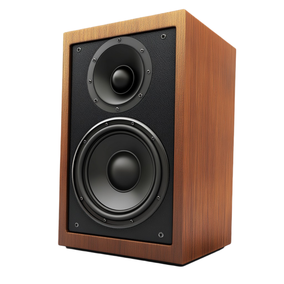 Wooden Speaker on Transparent Background png