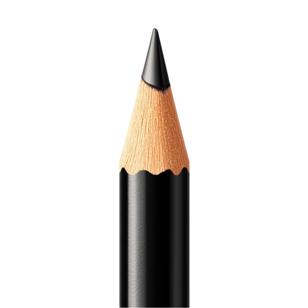 Artistic Black Pencil Design on Transparent Background png