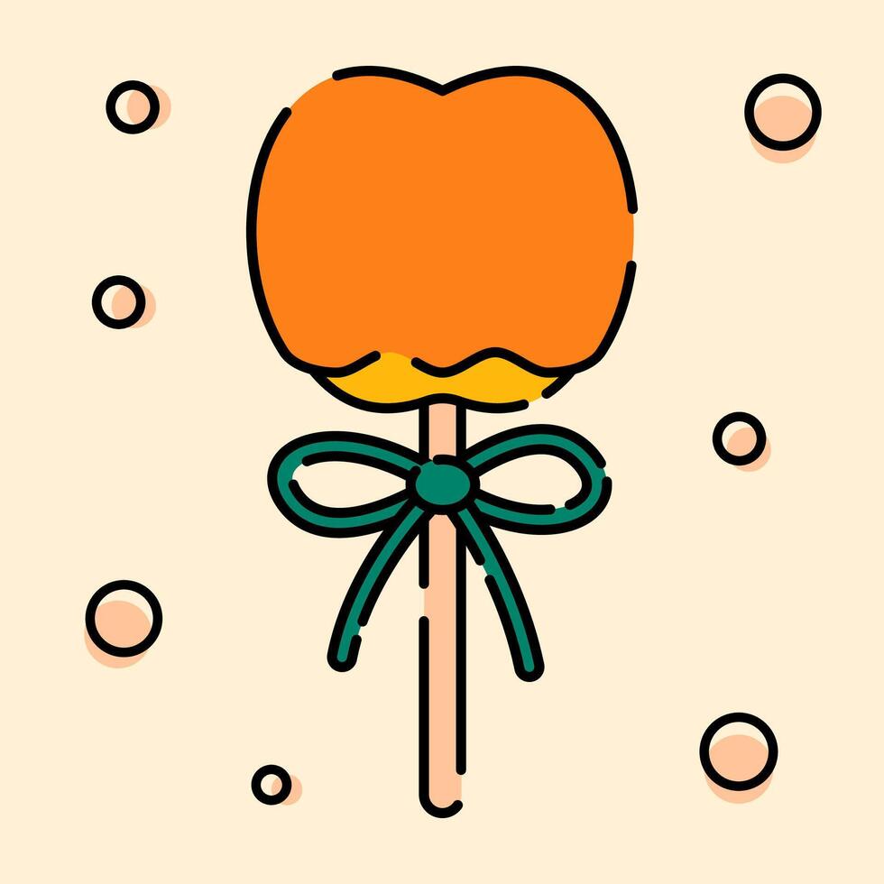 Candy Icon Illustration with Flat Design Style vector