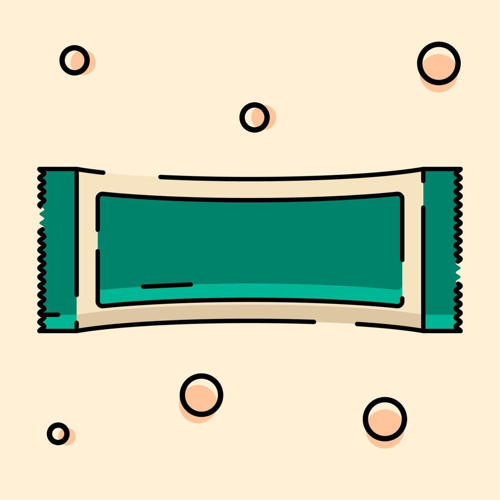 Wrapped Candy Icon Illustration with Flat Design Style vector
