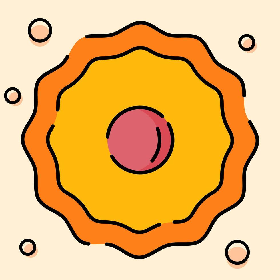 Pastry Icon Illustration with Flat Design Style vector