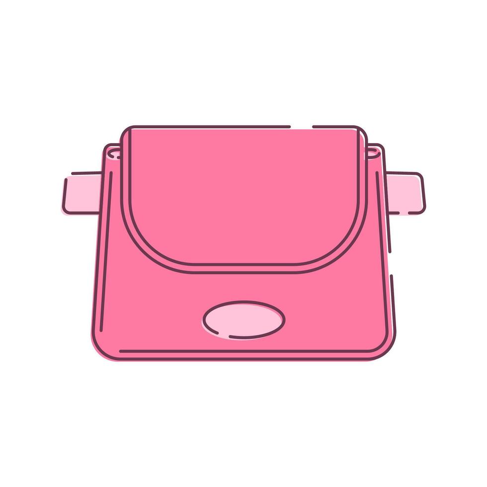 A stylish pink handbag, perfect for casual outings or formal events. vector