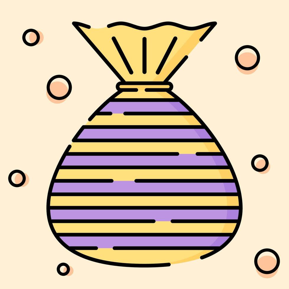 Wrapping Candy Icon Illustration with Flat Design Style vector