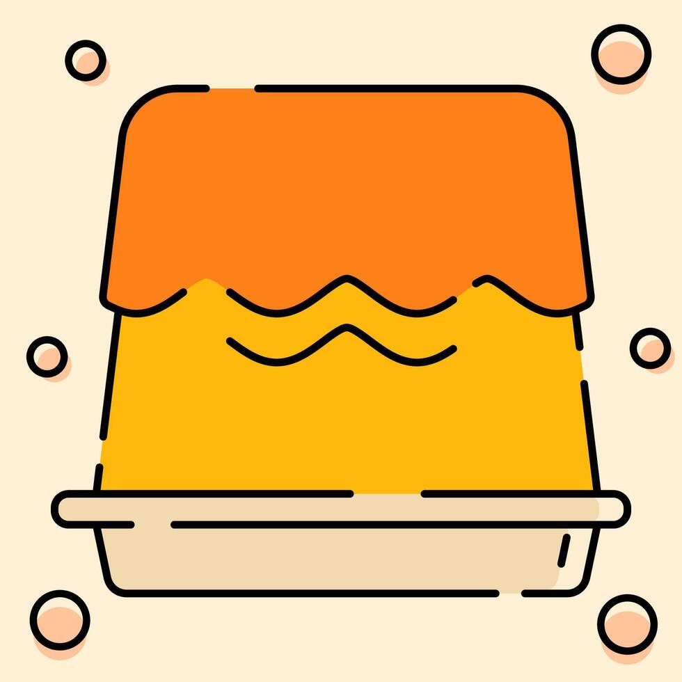 Honey Jelly Icon Illustration with Flat Design Style vector