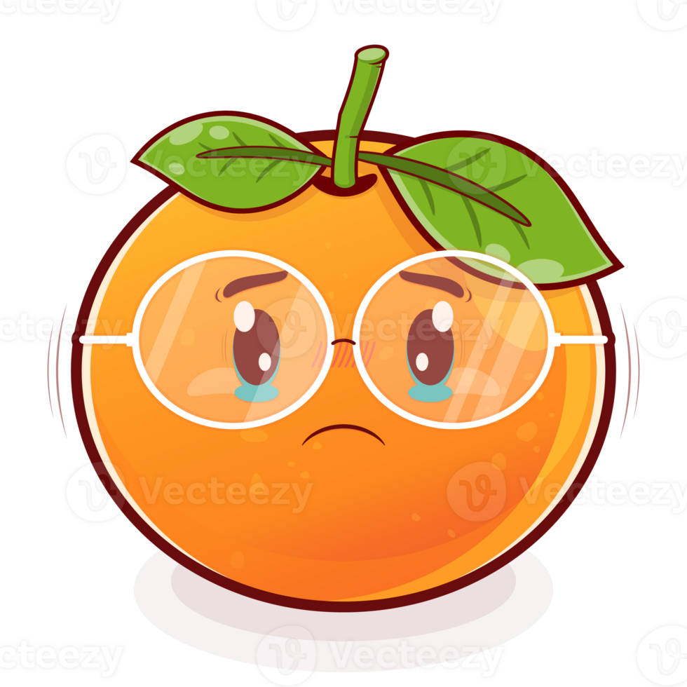 orange fearful character design png