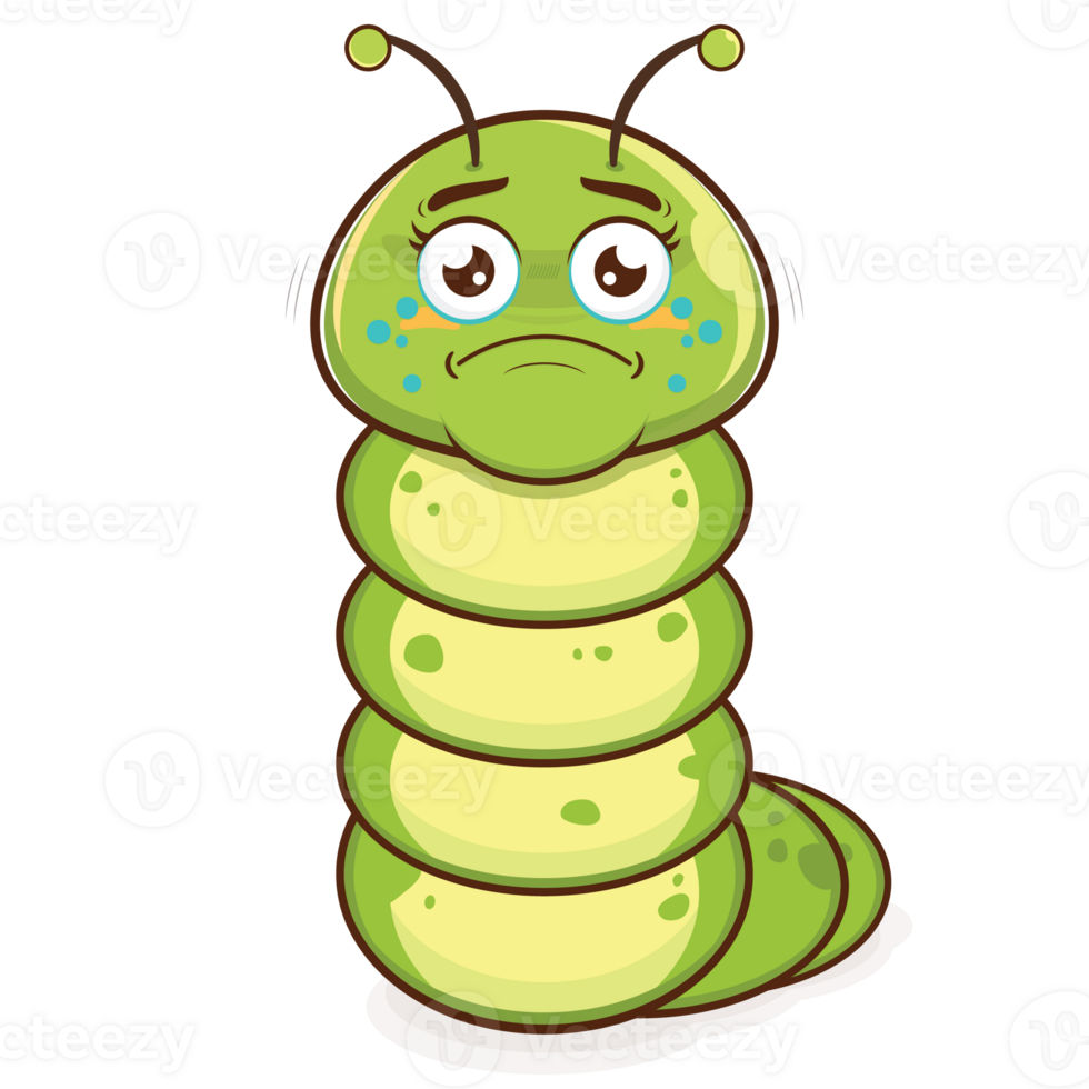 worm crying cartoon design png