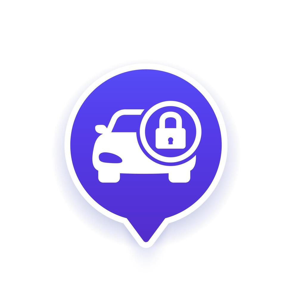 car lock icon, design vector