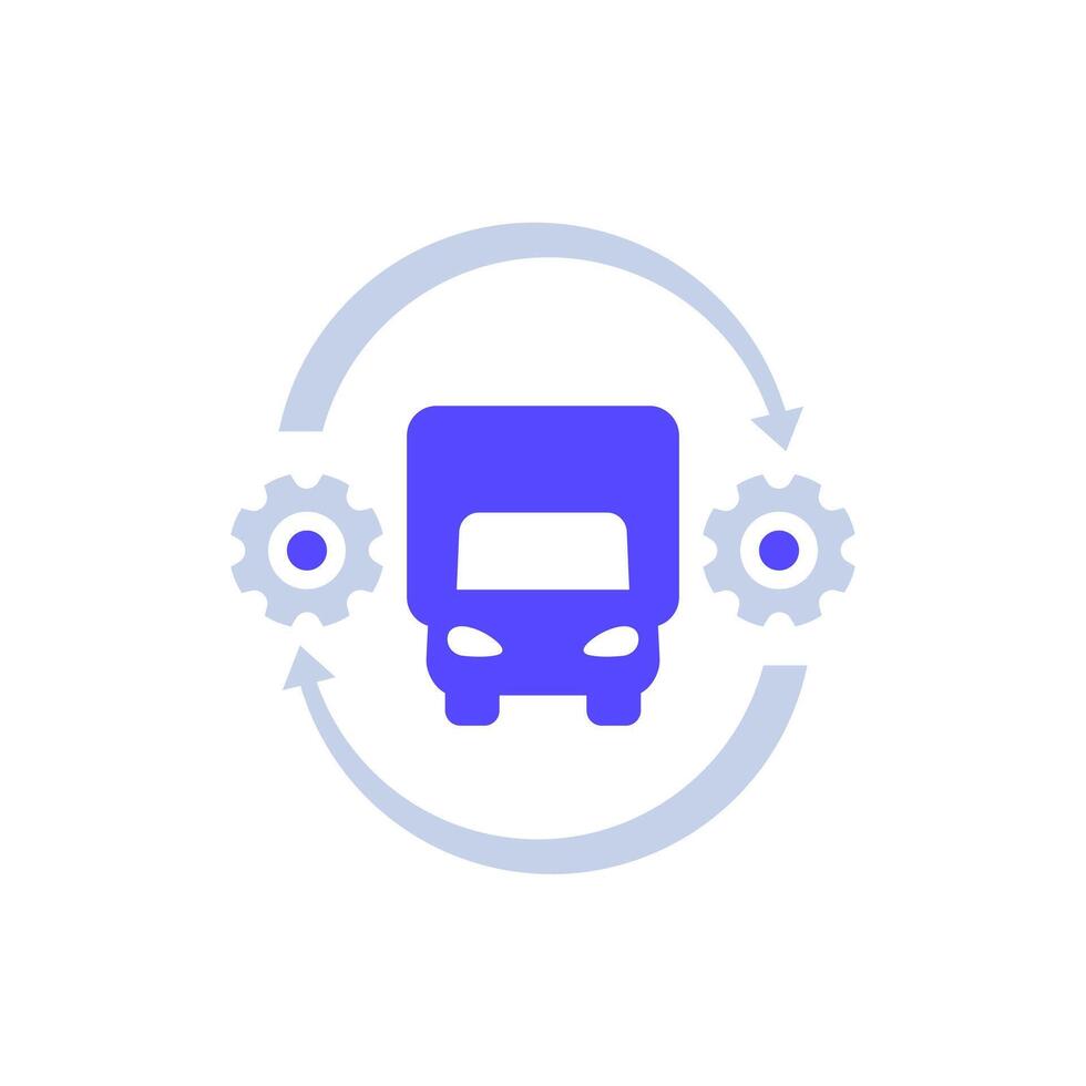 SCM icon, Supply chain management concept vector