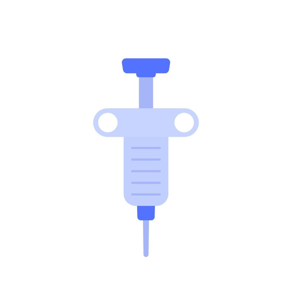 biopsy needle icon on white, flat vector