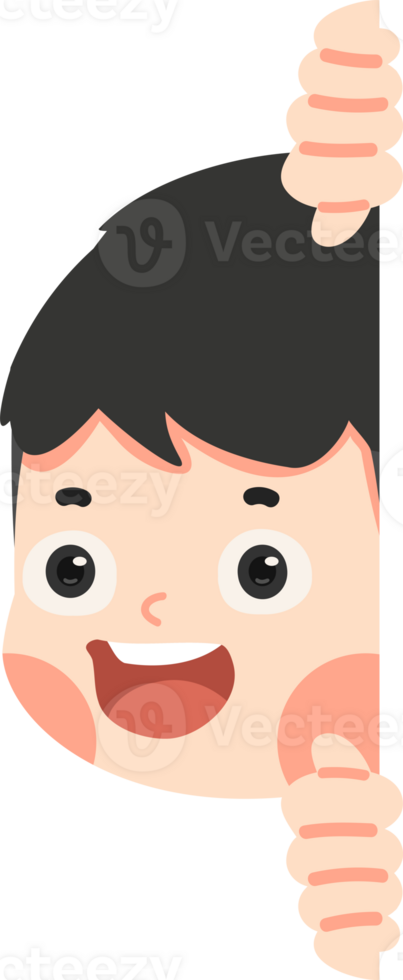Child Popping Out from a Wall student png