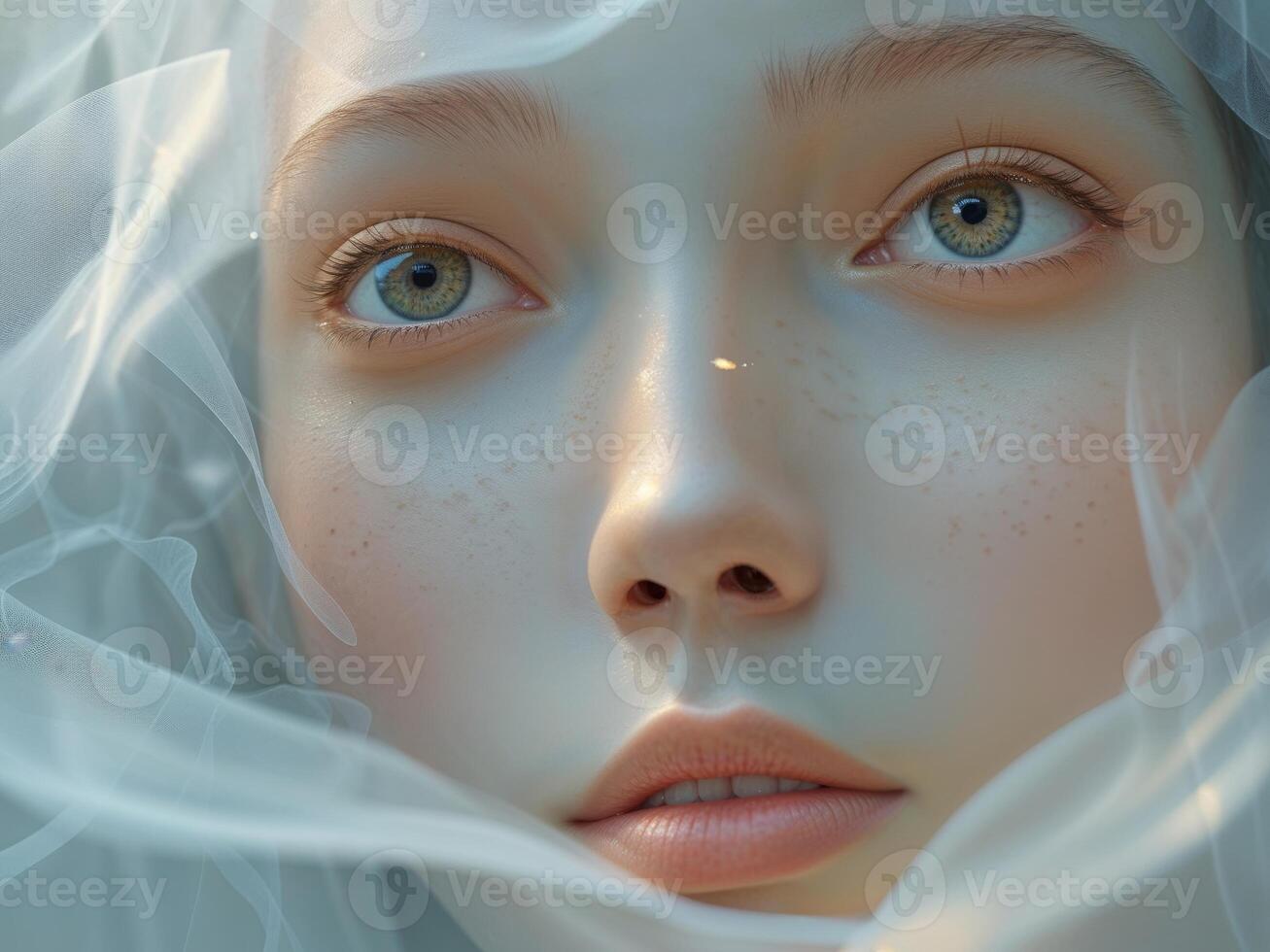 Curiosity and Contemplation Reflected in Eyes - Expression of Wonder and Inquiry photo