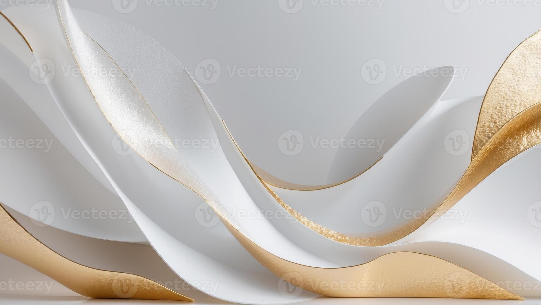 Abstract white and gold design with a modern and elegant style photo