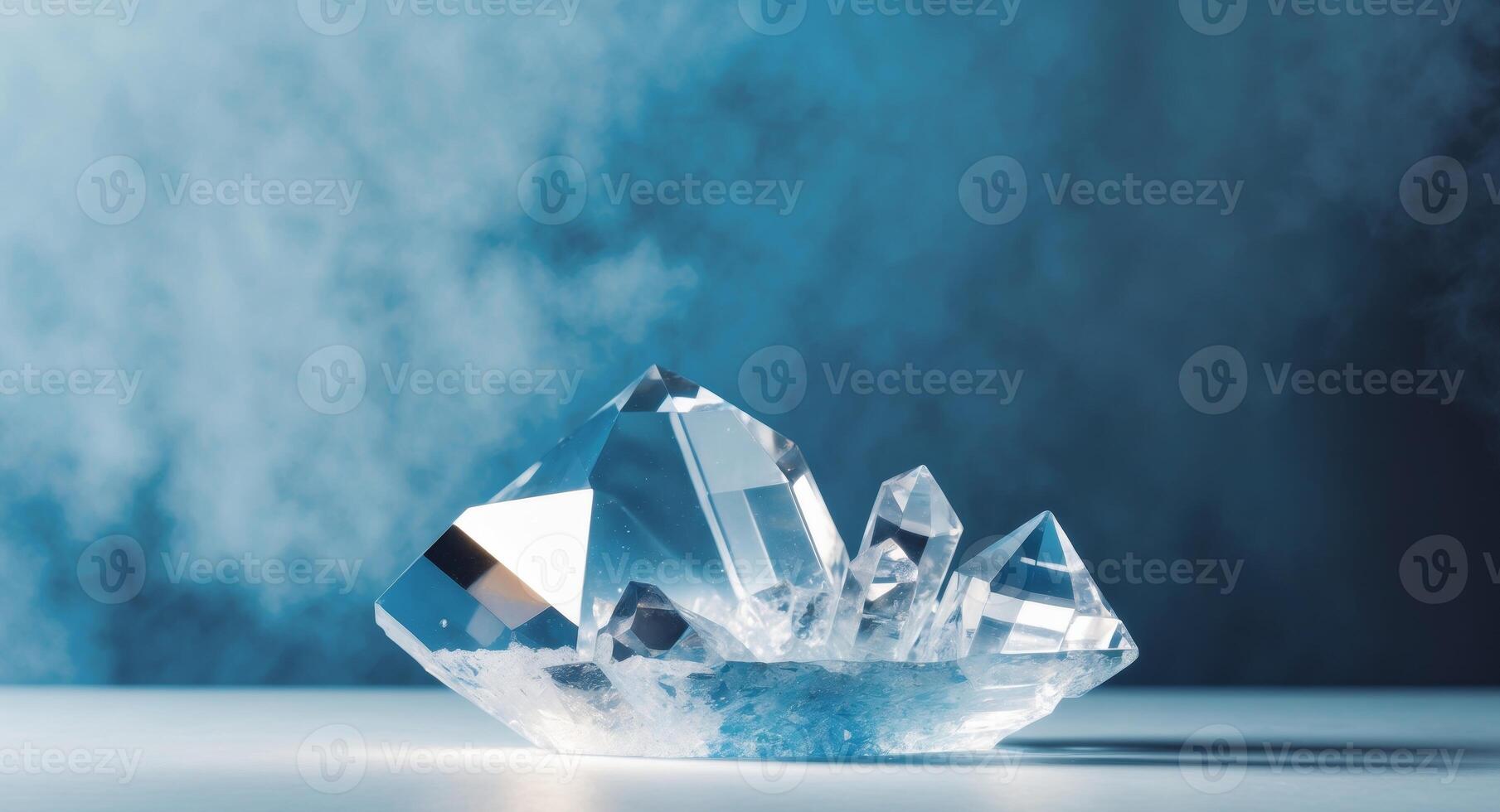 abstract blue background showcases a mesmerizing display of crystal re photo