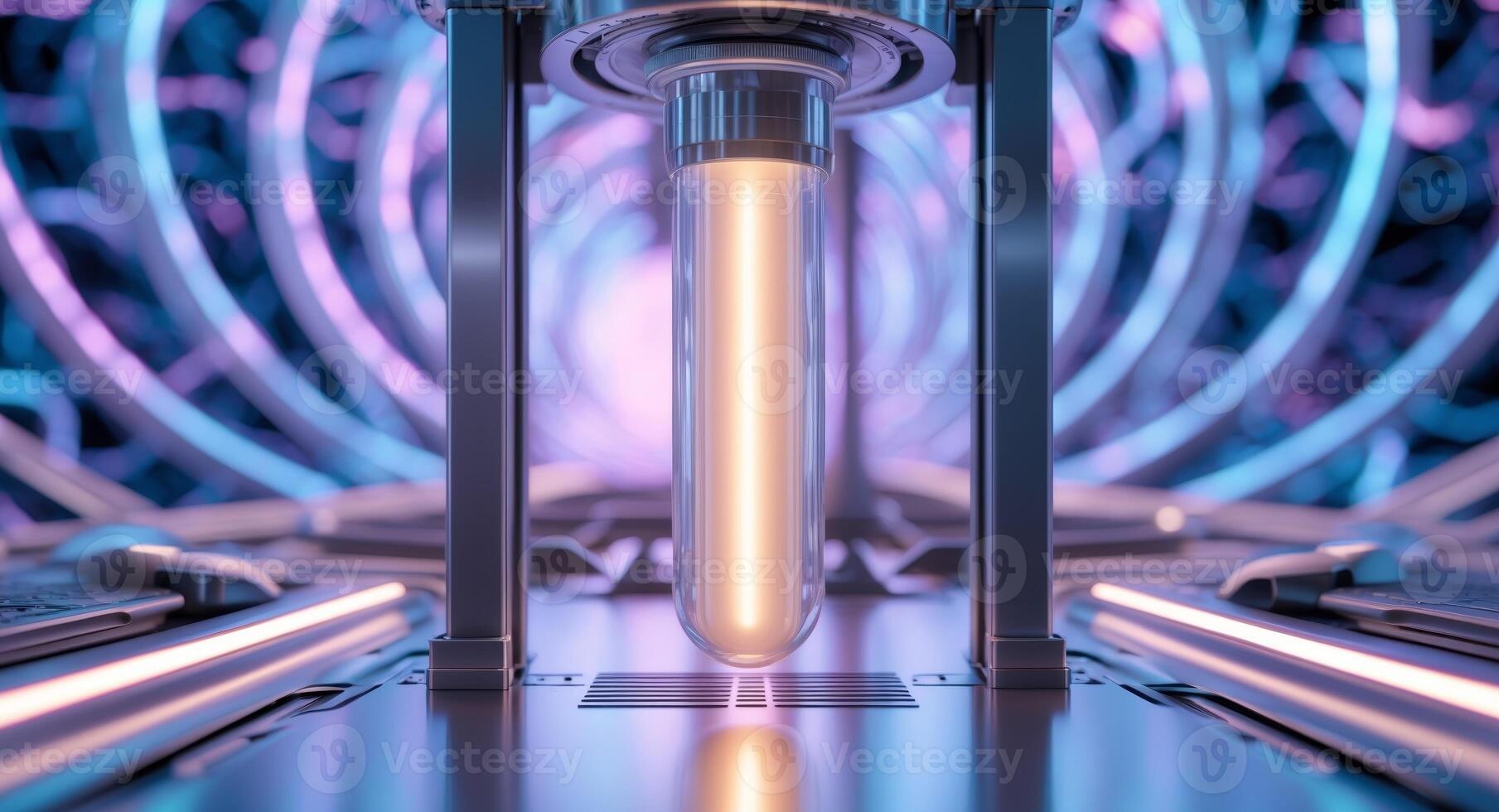 digital tube in matrix machine with abstract technology background photo