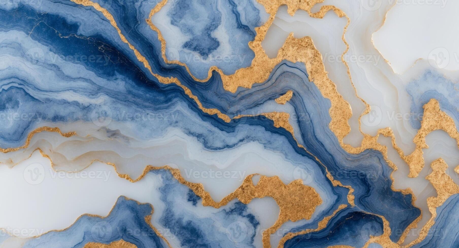 Abstract blue and gold marble texture with natural veiningAbstract blue and gold marble texture with natural veining. photo