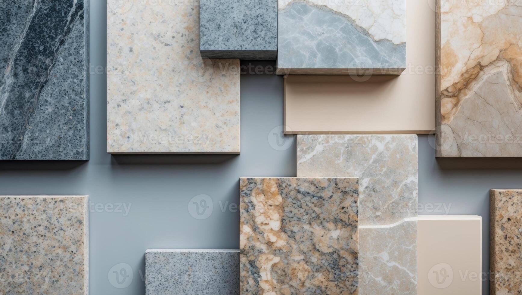 Textured granite and marble background showcasing a harmonious blend of cool and warm tones perfect for design and interior decor projects photo