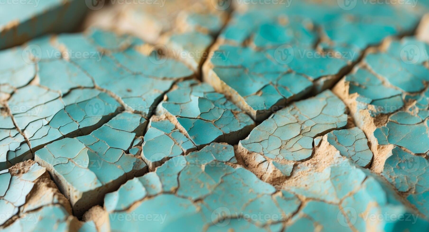 Textured turquoise stone surface with cracked and weathered layersTextured turquoise stone surface with cracked and weathered layers. photo