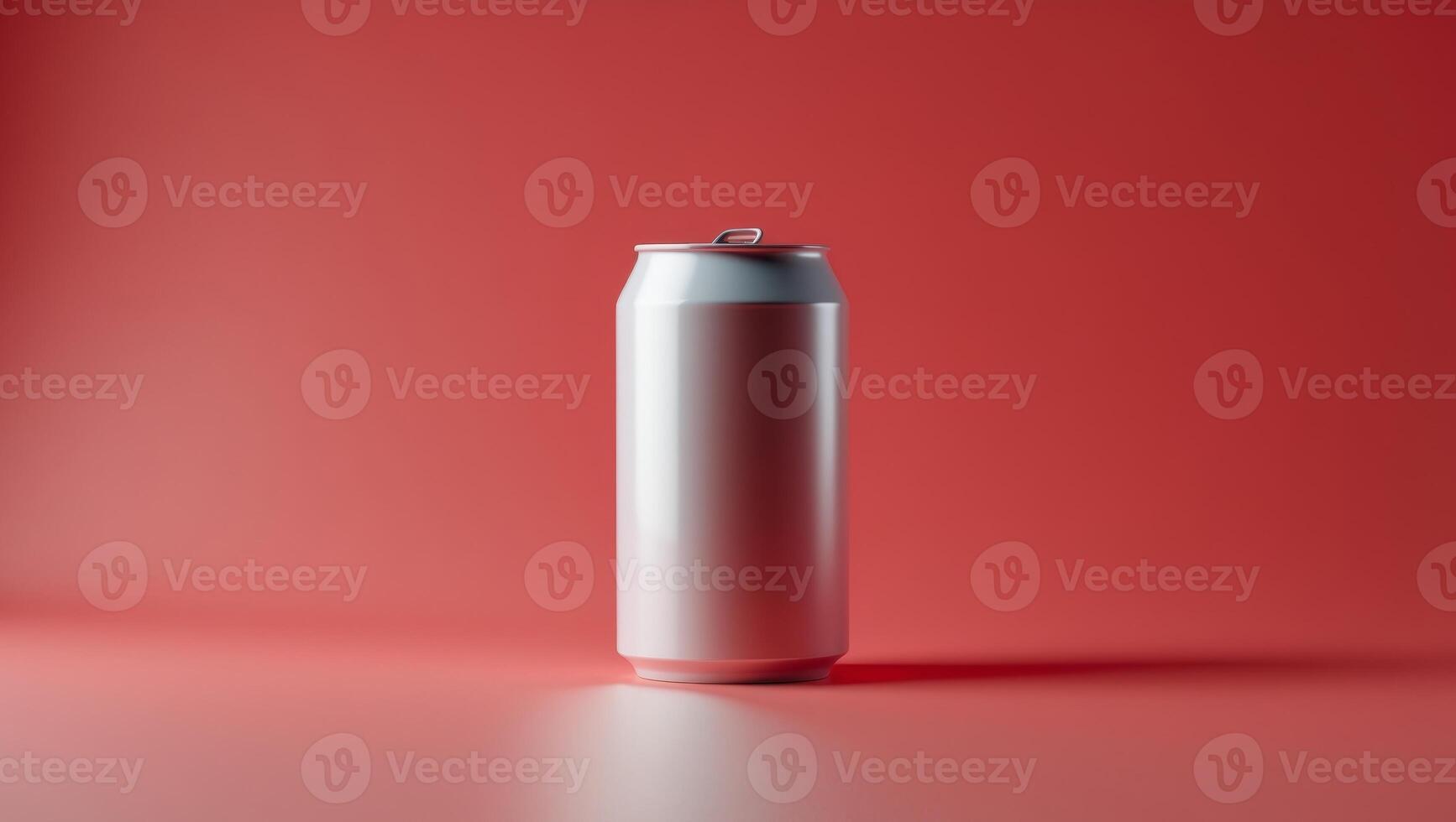 Blank aluminum can mockup on a red backgroundBlank aluminum can mockup on a red background.Blank aluminum can mockup on a red backgroundBlank aluminum can mockup on a red background. photo