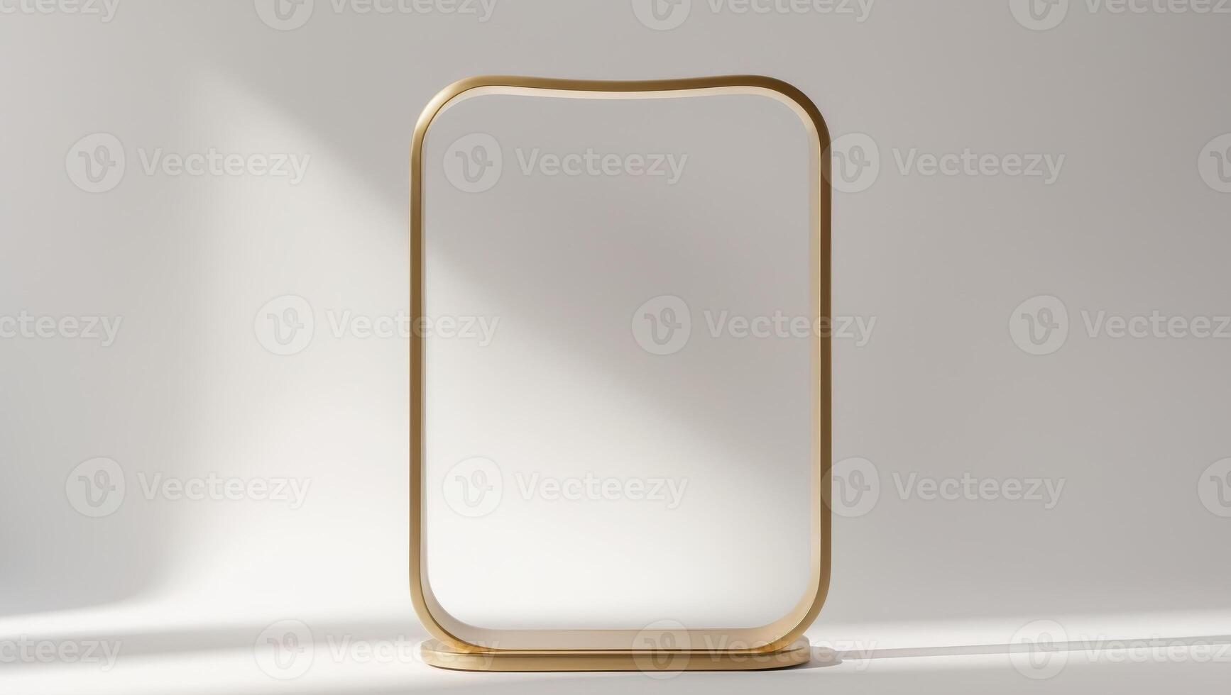 Golden Wavy Frame Product Display Stand Background photo