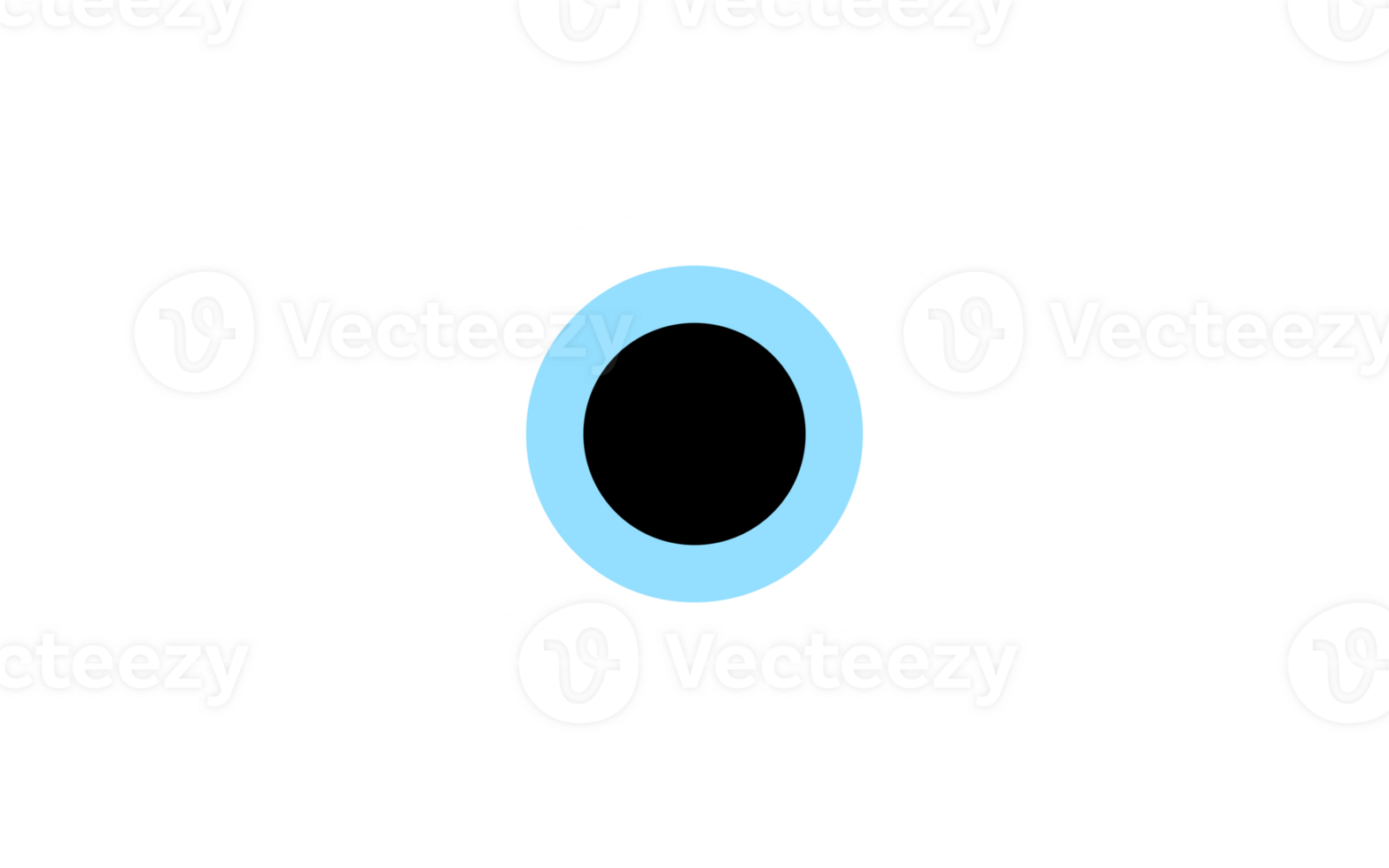 Isolated stilyzed disquieting drawing of a blue eye. png