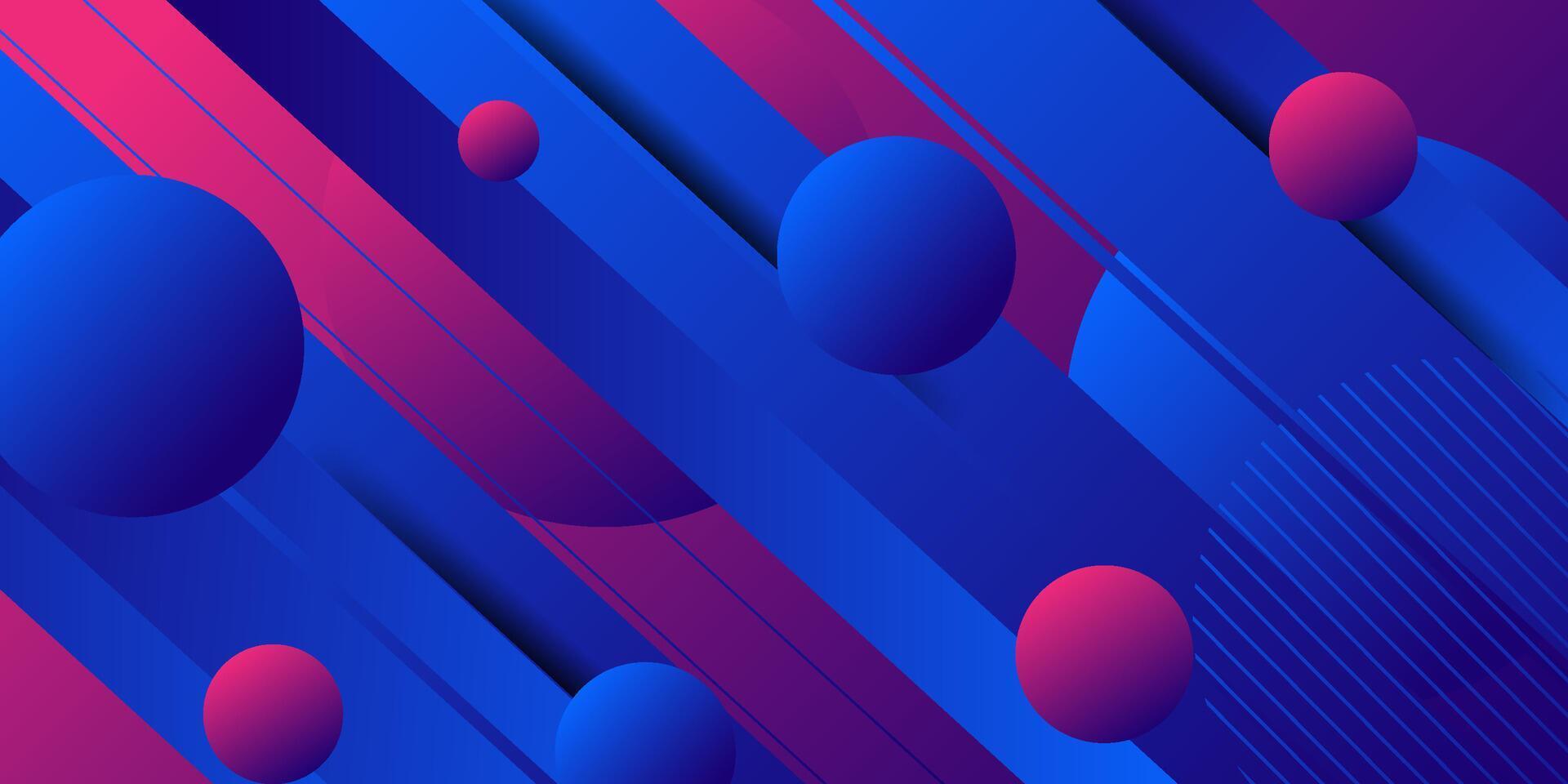 Abstract dynamic purple gradient illustration background with simple blue rectangle pattern with 3D look. Futuristic and luxury design. Eps10 vector