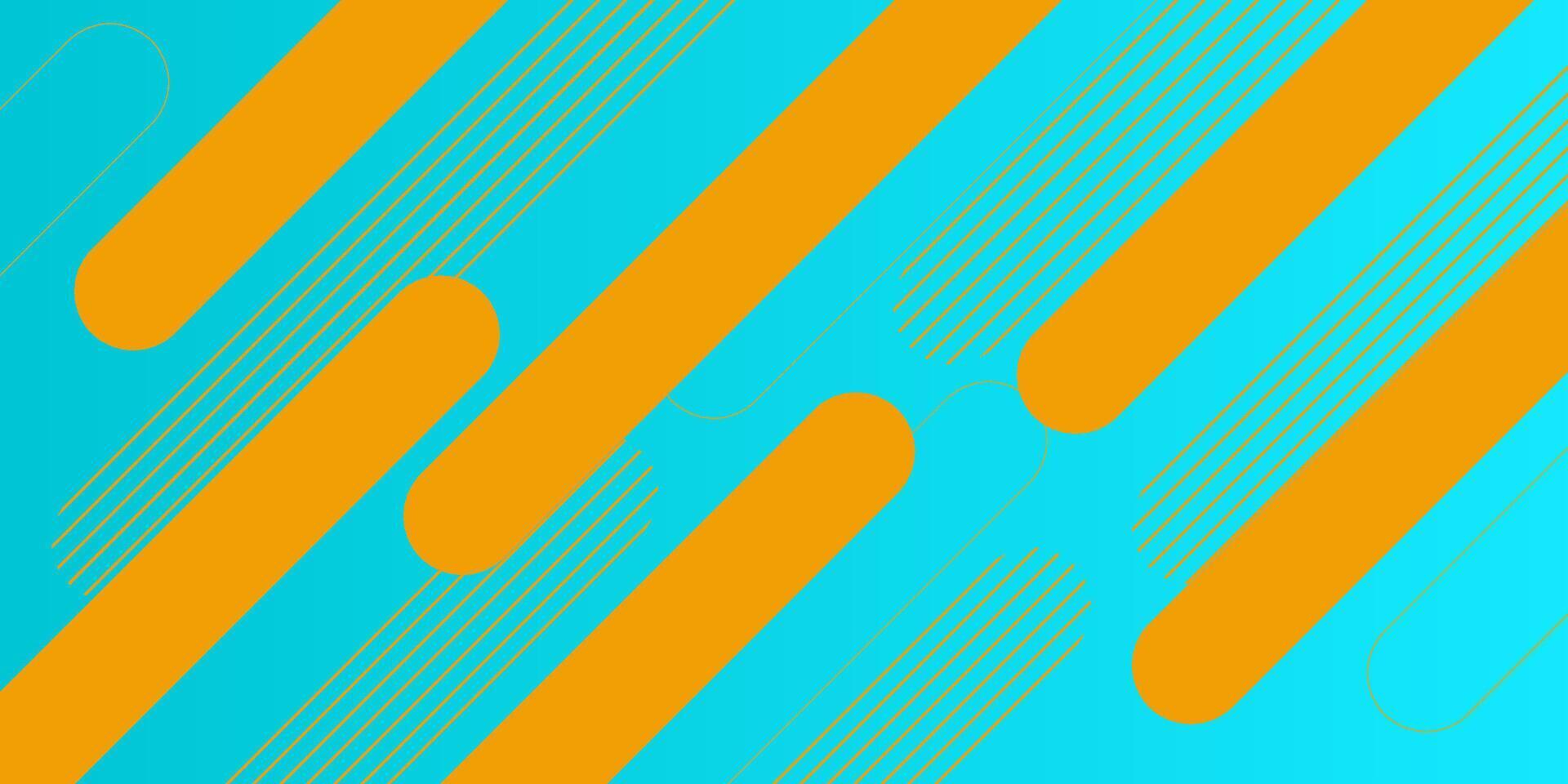 Abstract colorful blue and orange gradient illustration background with 3d orange rectangle pattern. Dynamic and luxurious design. Eps10 vector