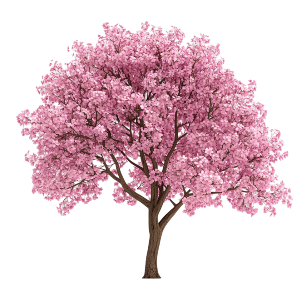 Pink Tree with Flowers png