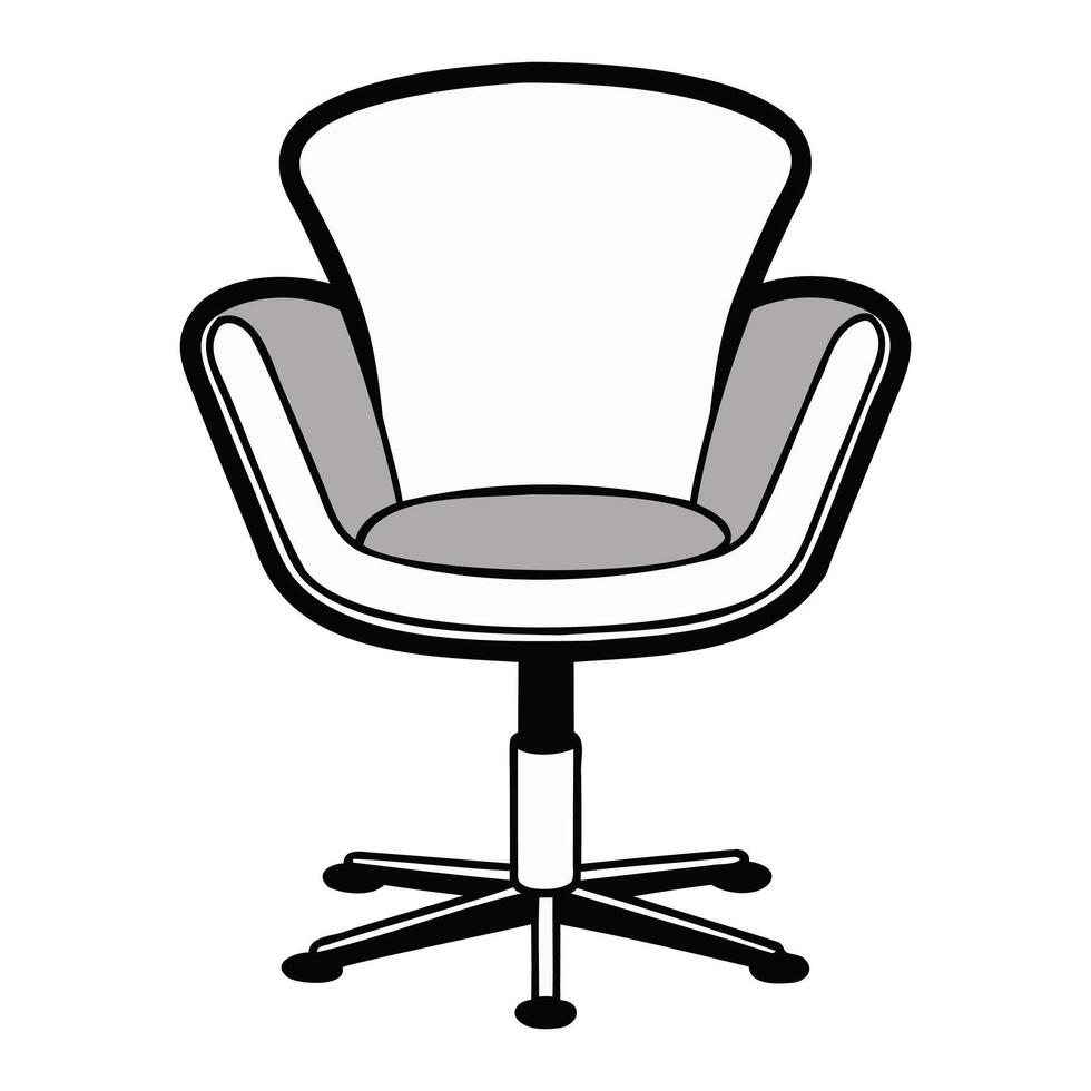 Ergonomic Computer Chair Illustration vector