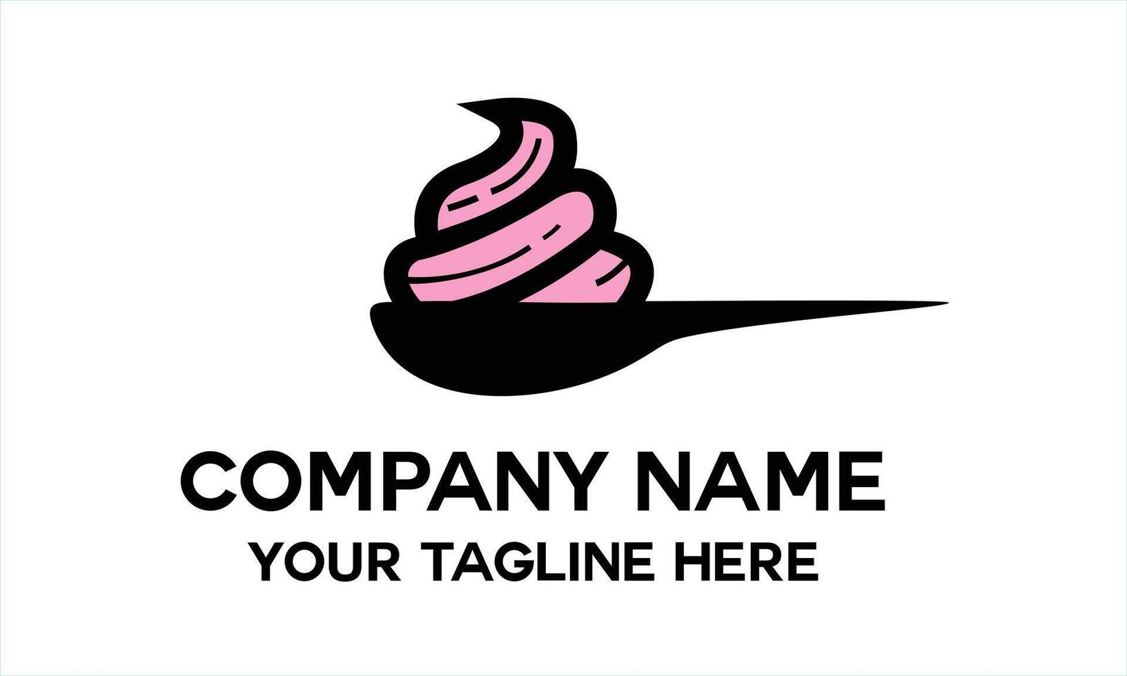 ice cream and spoon icon vector