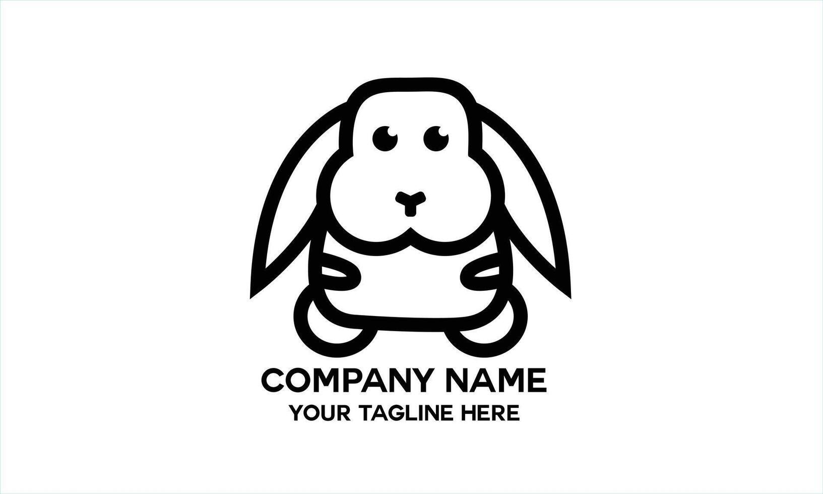 rabbit outline icon vector