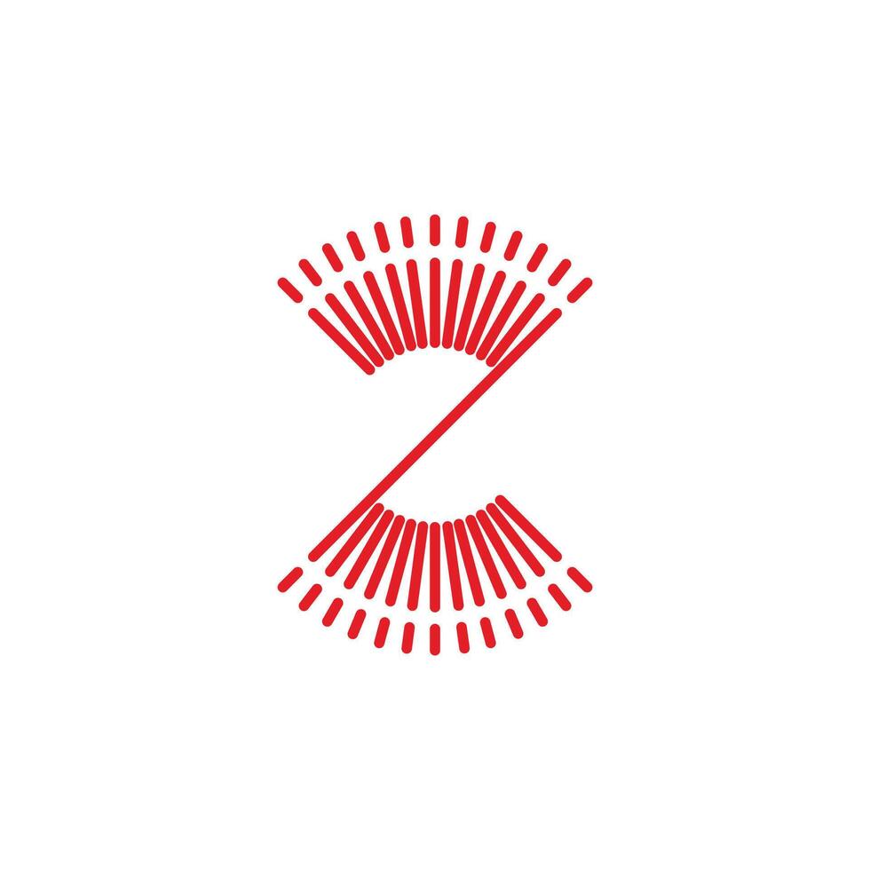 letter z motion round swirl thin lines logo vector