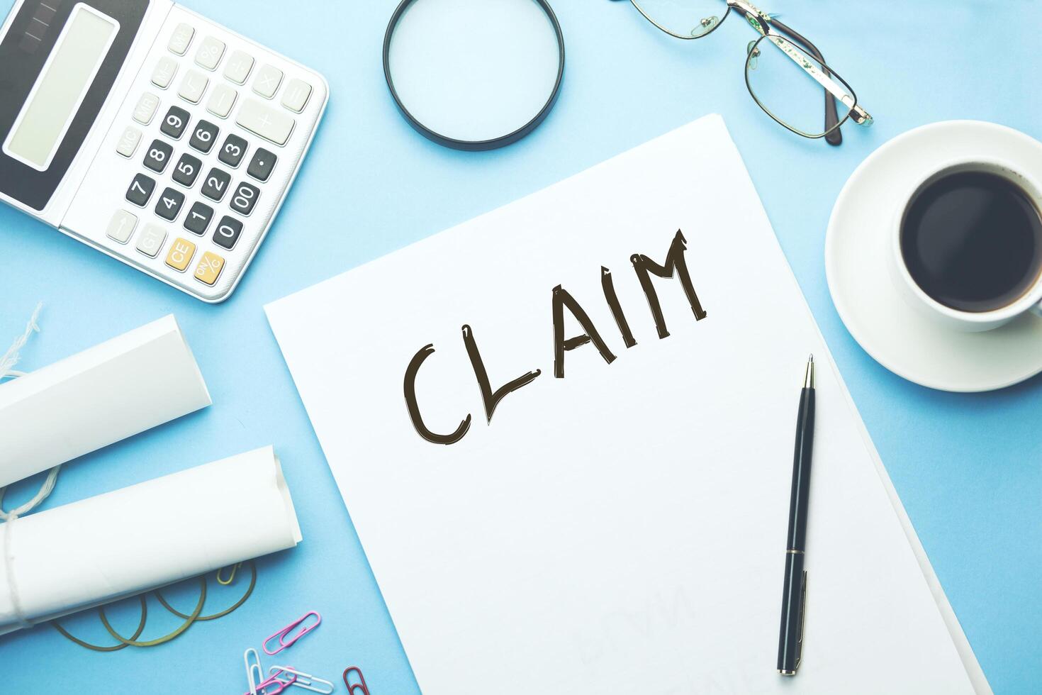 claim text on paper photo