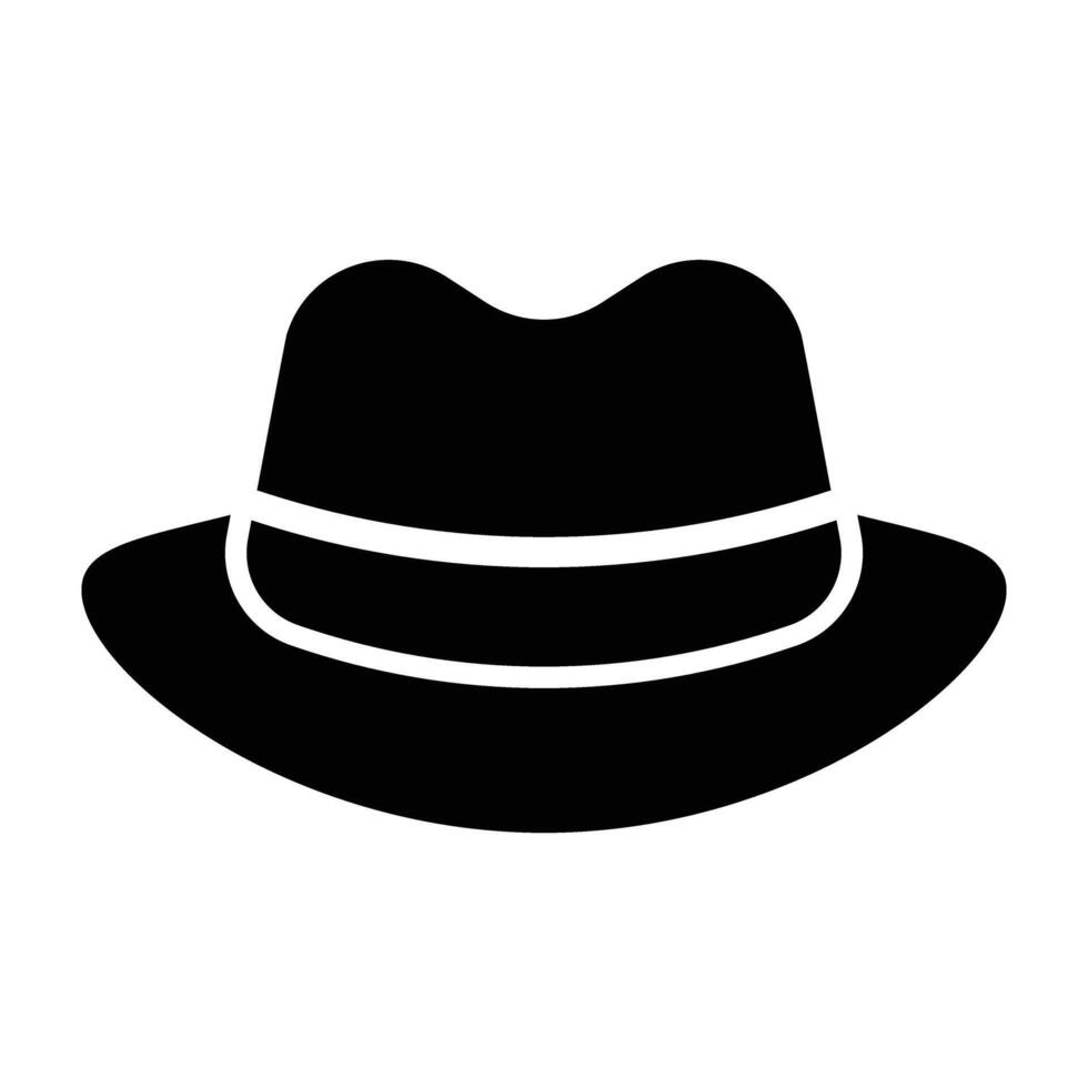 Fedora Hat Icon Design For Personal nad Commercial Use vector