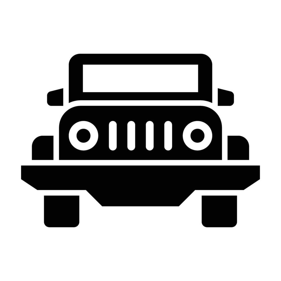 Military Jeep Icon Design For Personal nad Commercial Use vector