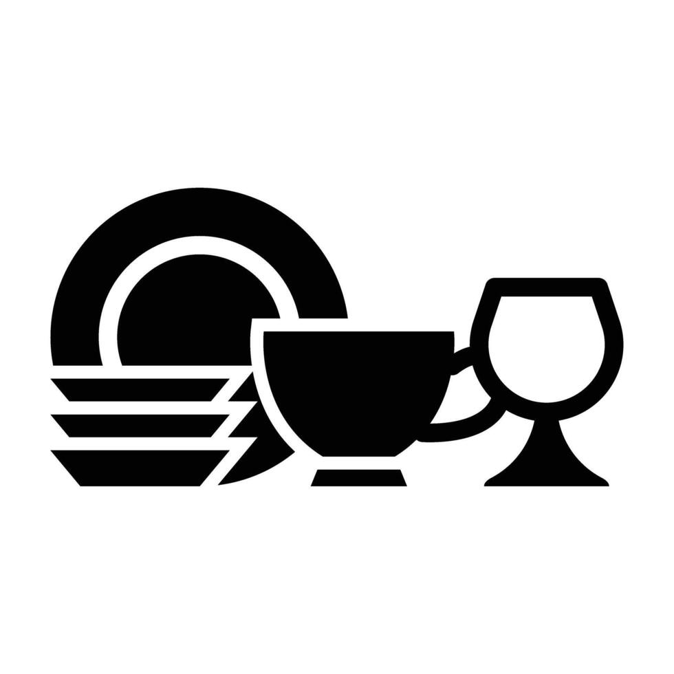 Crockery Icon Design For Personal nad Commercial Use vector