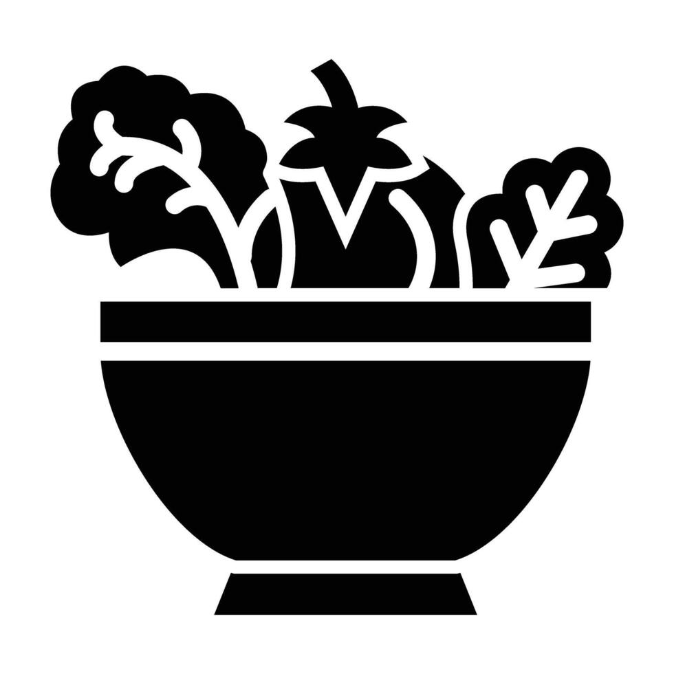 Salad Bowl Icon Design For Personal nad Commercial Use vector