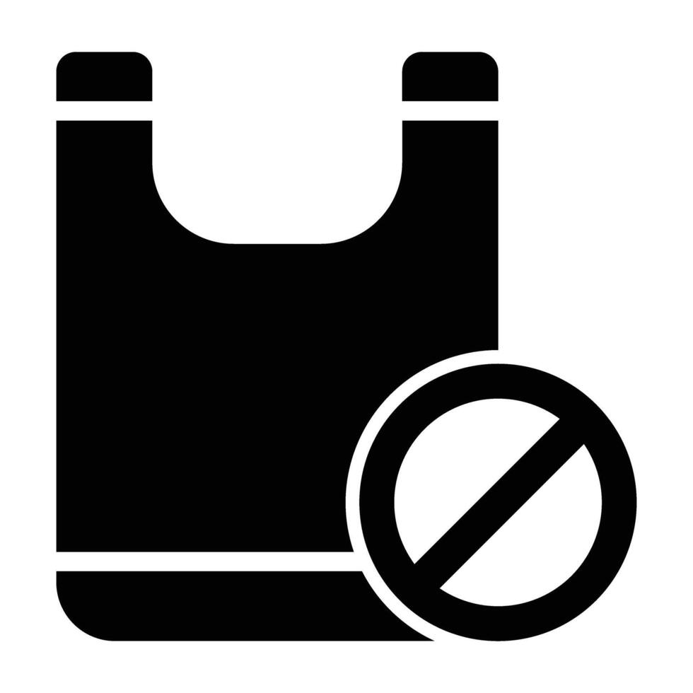 No Plastic Bag Icon Design For Personal nad Commercial Use vector