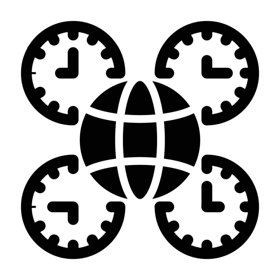 Time Zone Icon Design For Personal nad Commercial Use vector