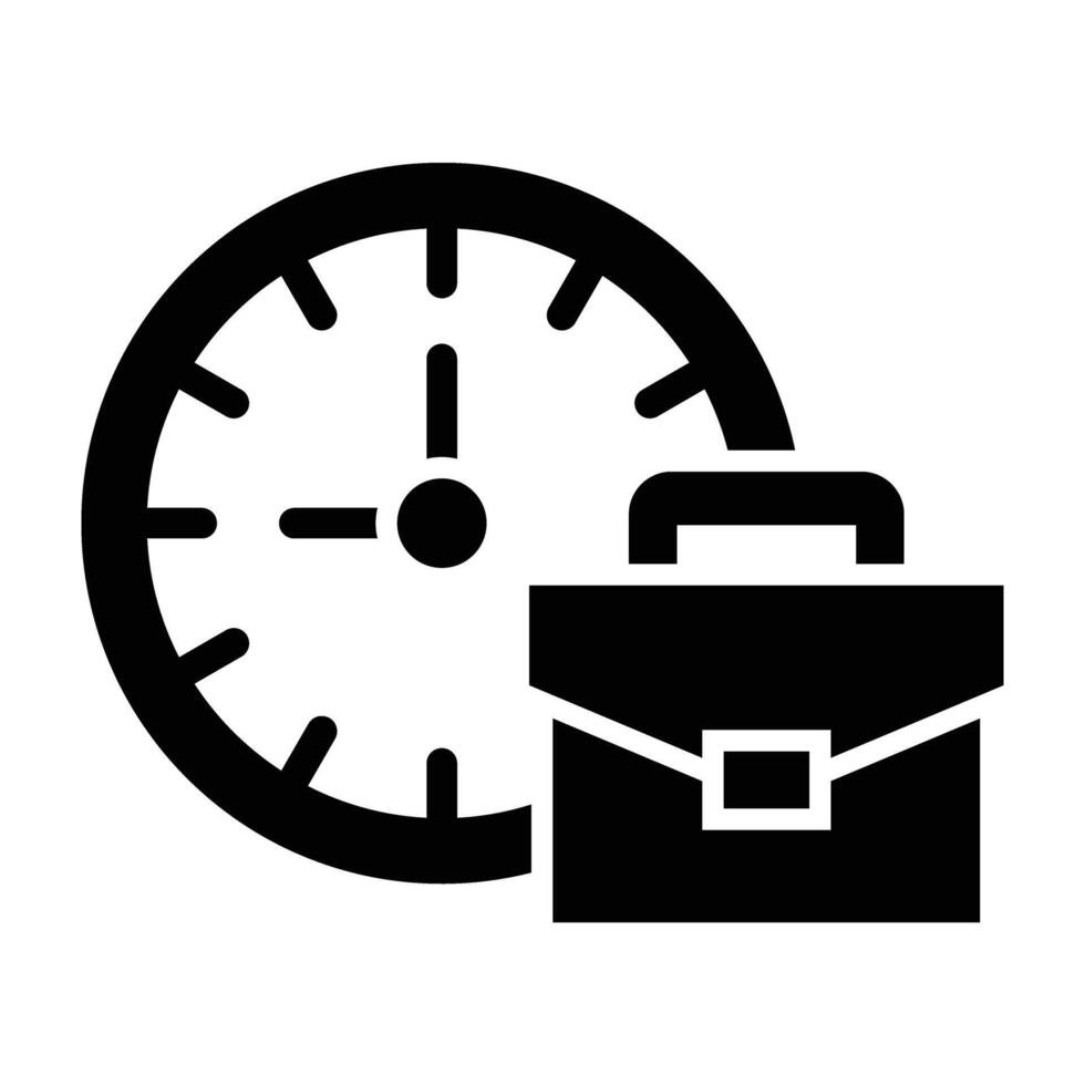 Office Time Icon Design For Personal nad Commercial Use vector