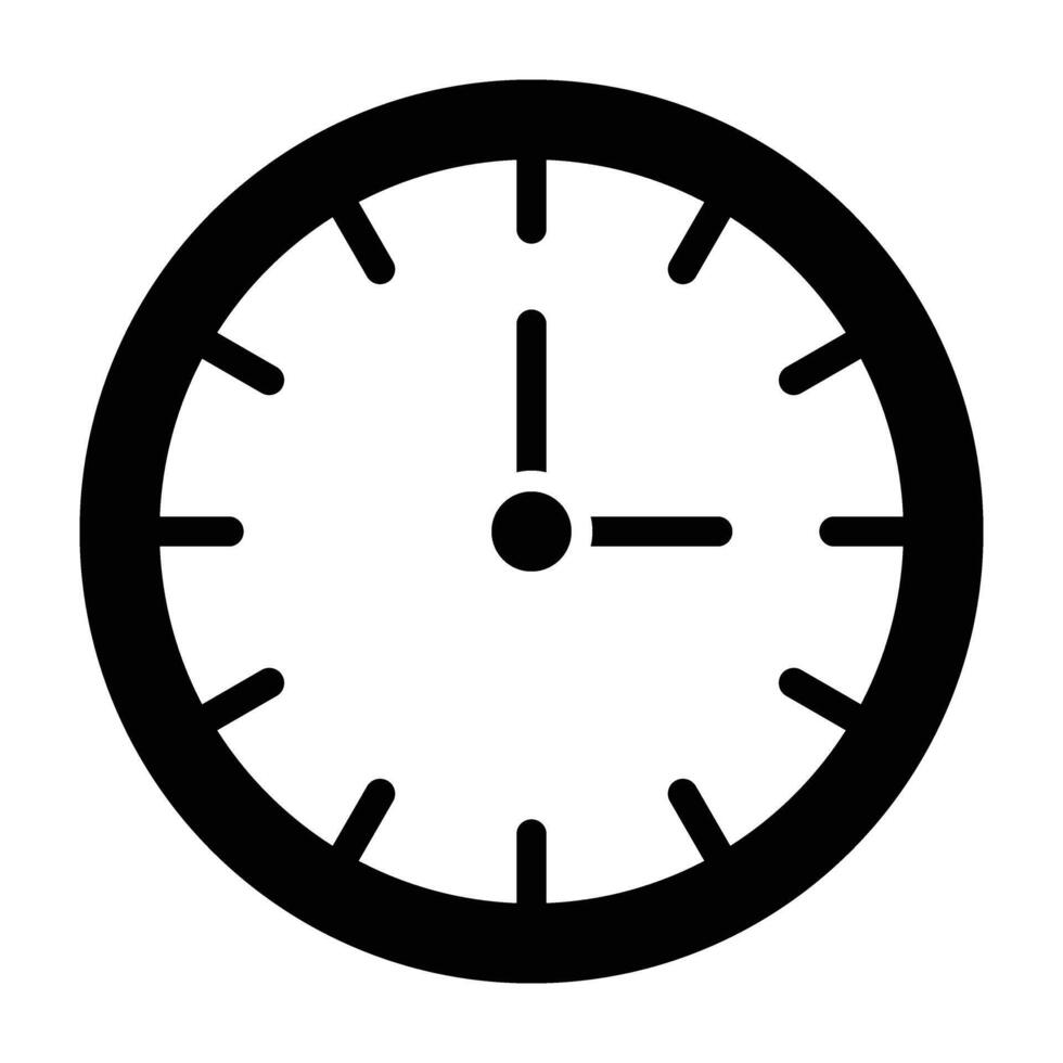 Round Clock Icon Design For Personal nad Commercial Use vector