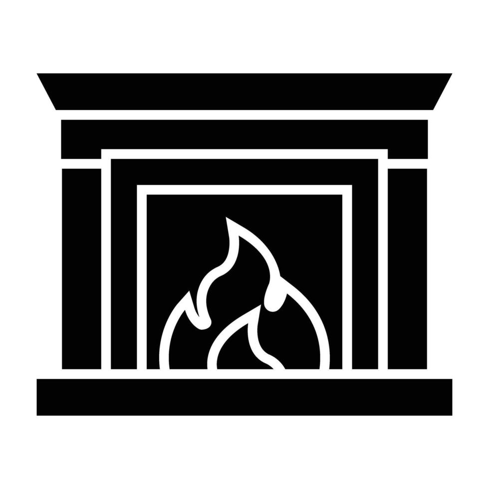 Fireplace Icon Design For Personal nad Commercial Use vector