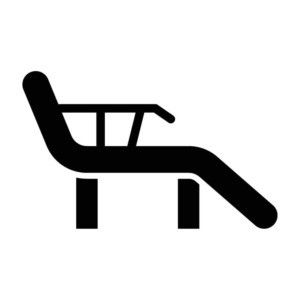 Deck Chair Icon Design For Personal nad Commercial Use vector