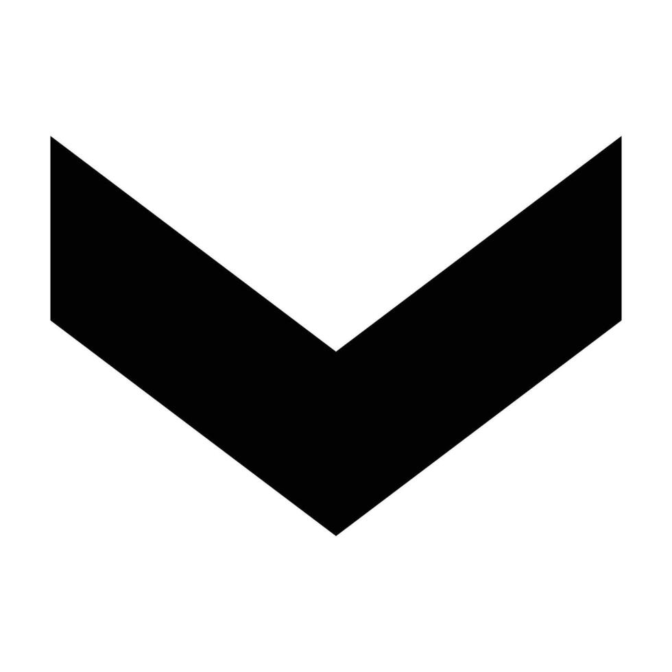 Down Chevron Icon Design For Personal nad Commercial Use vector