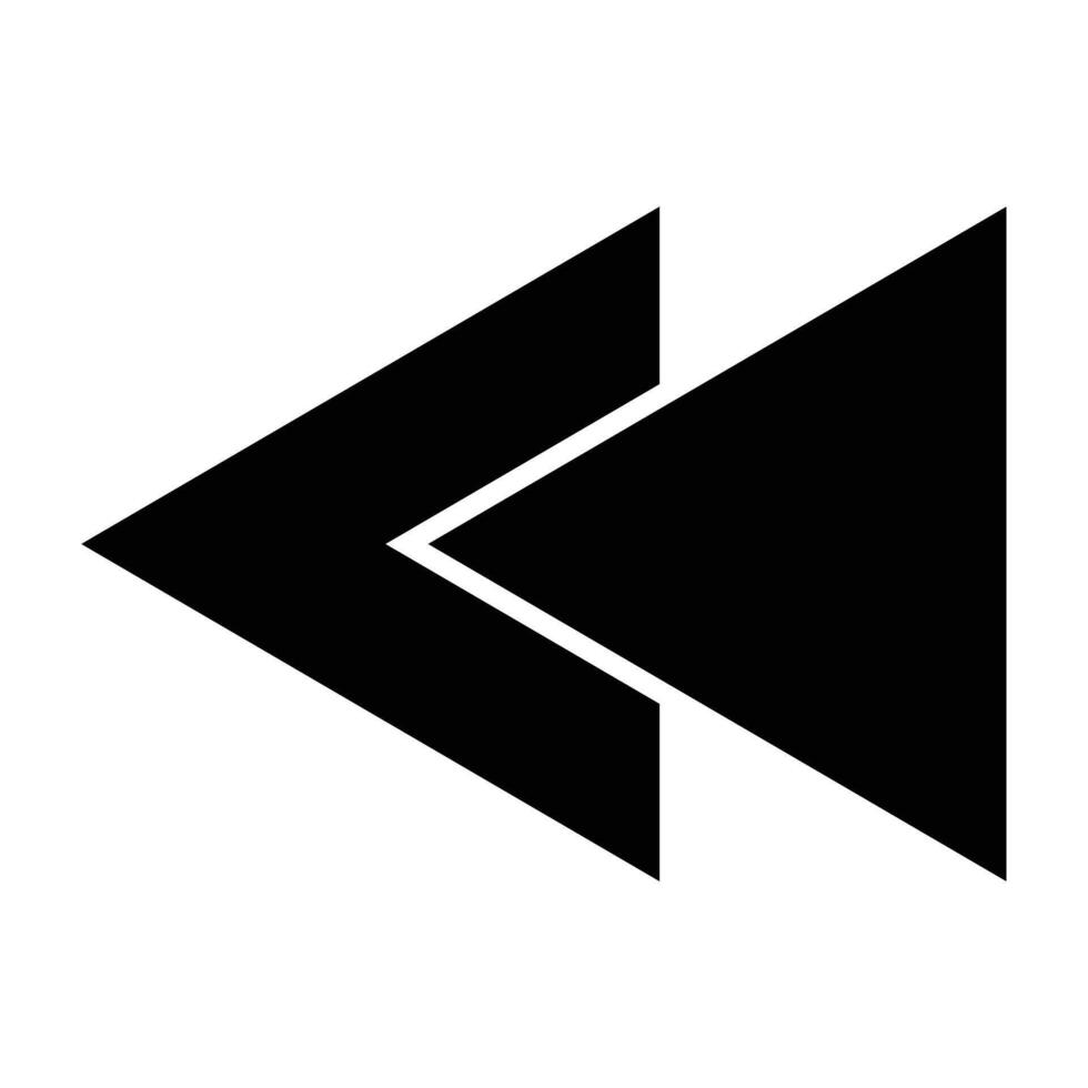 Backward Icon Design For Personal nad Commercial Use vector