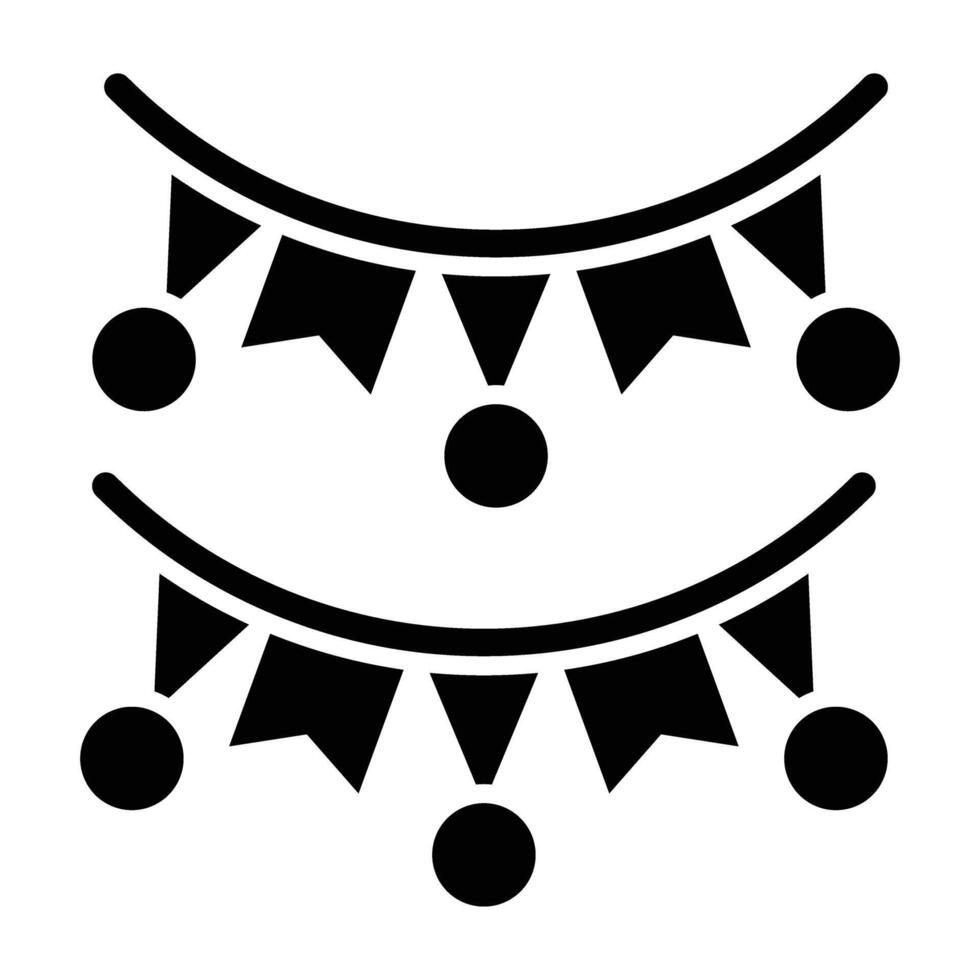 Bunting Icon Design For Personal nad Commercial Use vector