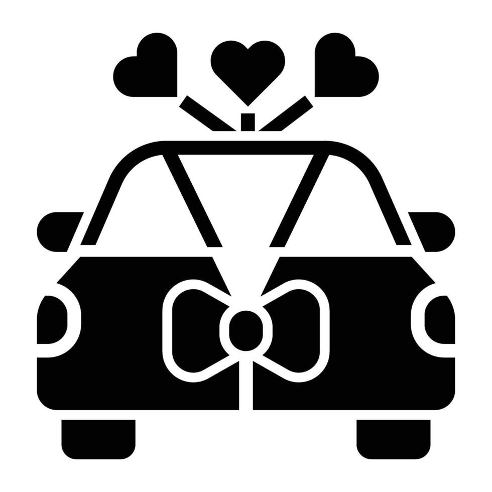 Wedding Car Icon Design For Personal nad Commercial Use vector
