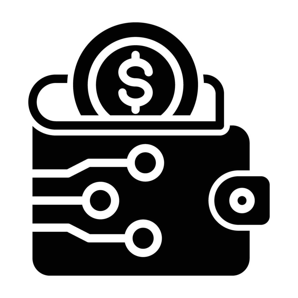 Digital Wallet Icon Design For Personal nad Commercial Use vector