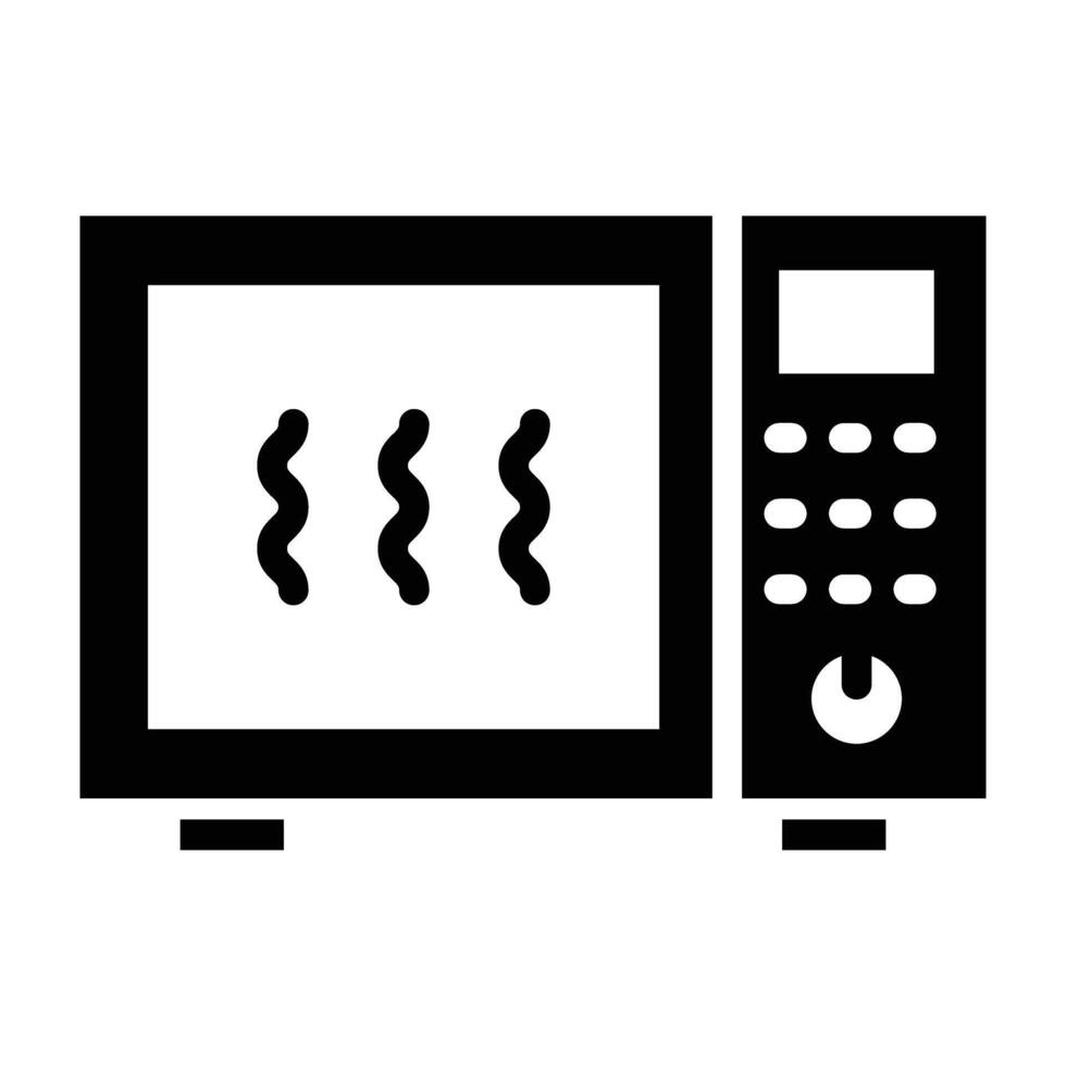 Microwave Glyph Icon Design For Personal nad Commercial Use vector