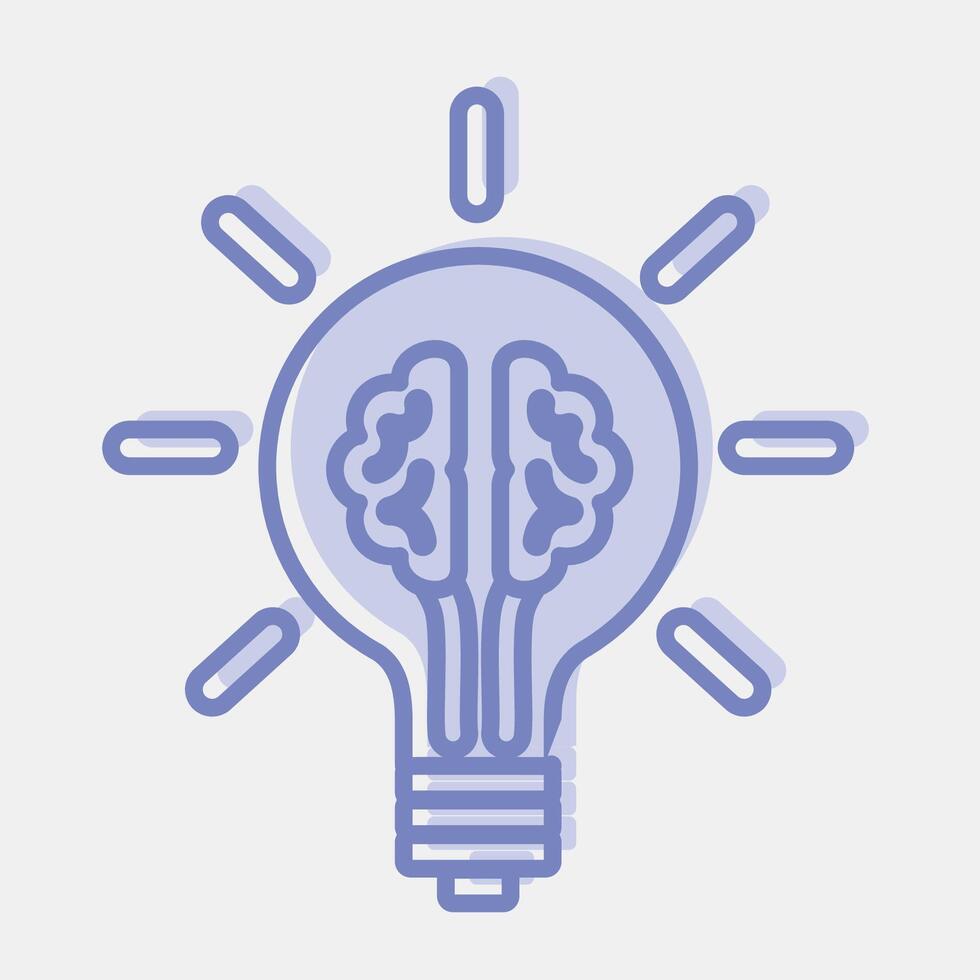 Icon idea. Artificial intelligence elements. Icon in two tone style. vector